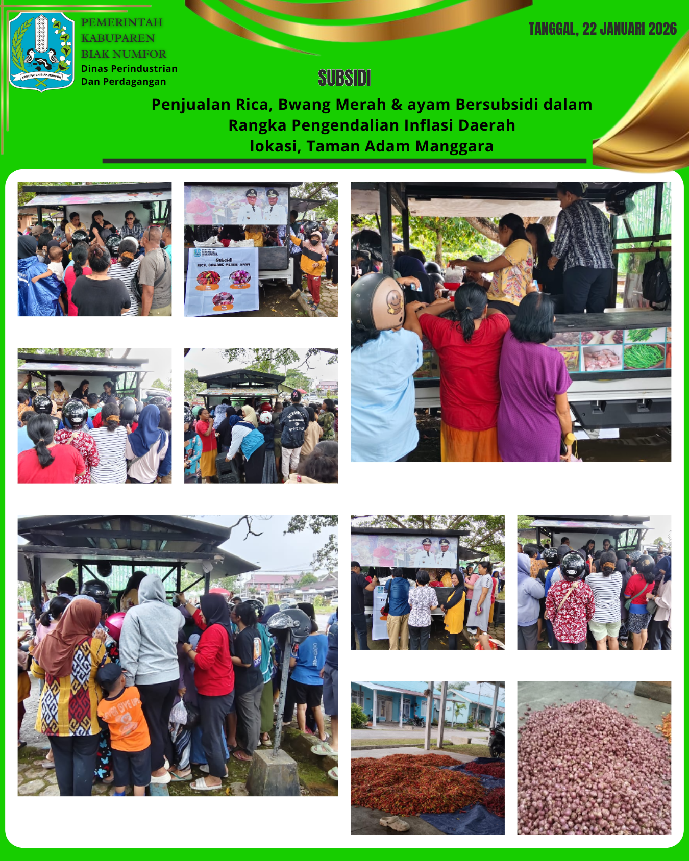 Penjualan Rica, Bwang Merah & ayam Bersubsidi dalam Rangka Pengendalian Inflasi Daerah